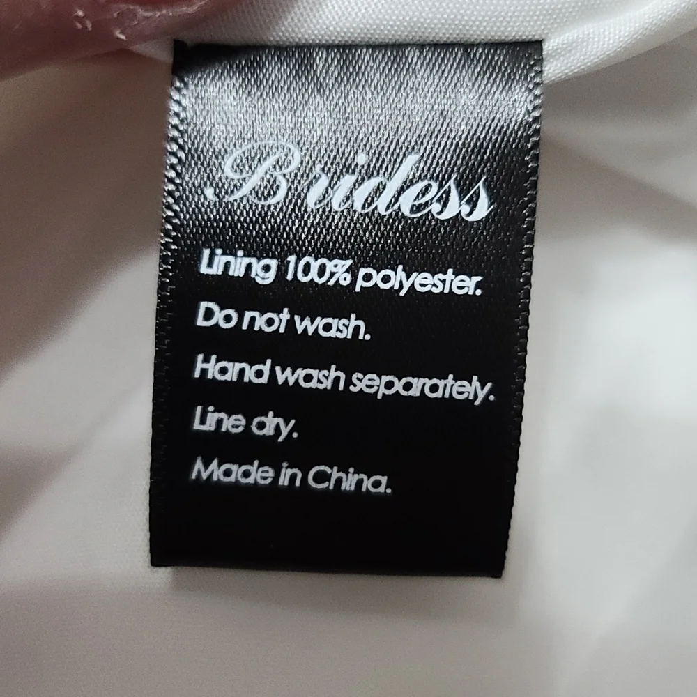 NWT Brides Wedding Dress White Sheer Lacy Floral Zips Train Lined Size 10‎ READ